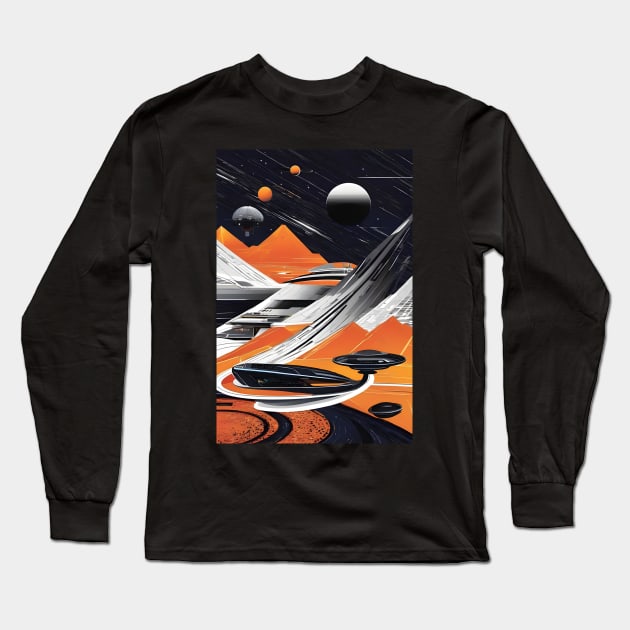 Sci fi Soviet space art Long Sleeve T-Shirt by Spaceboyishere